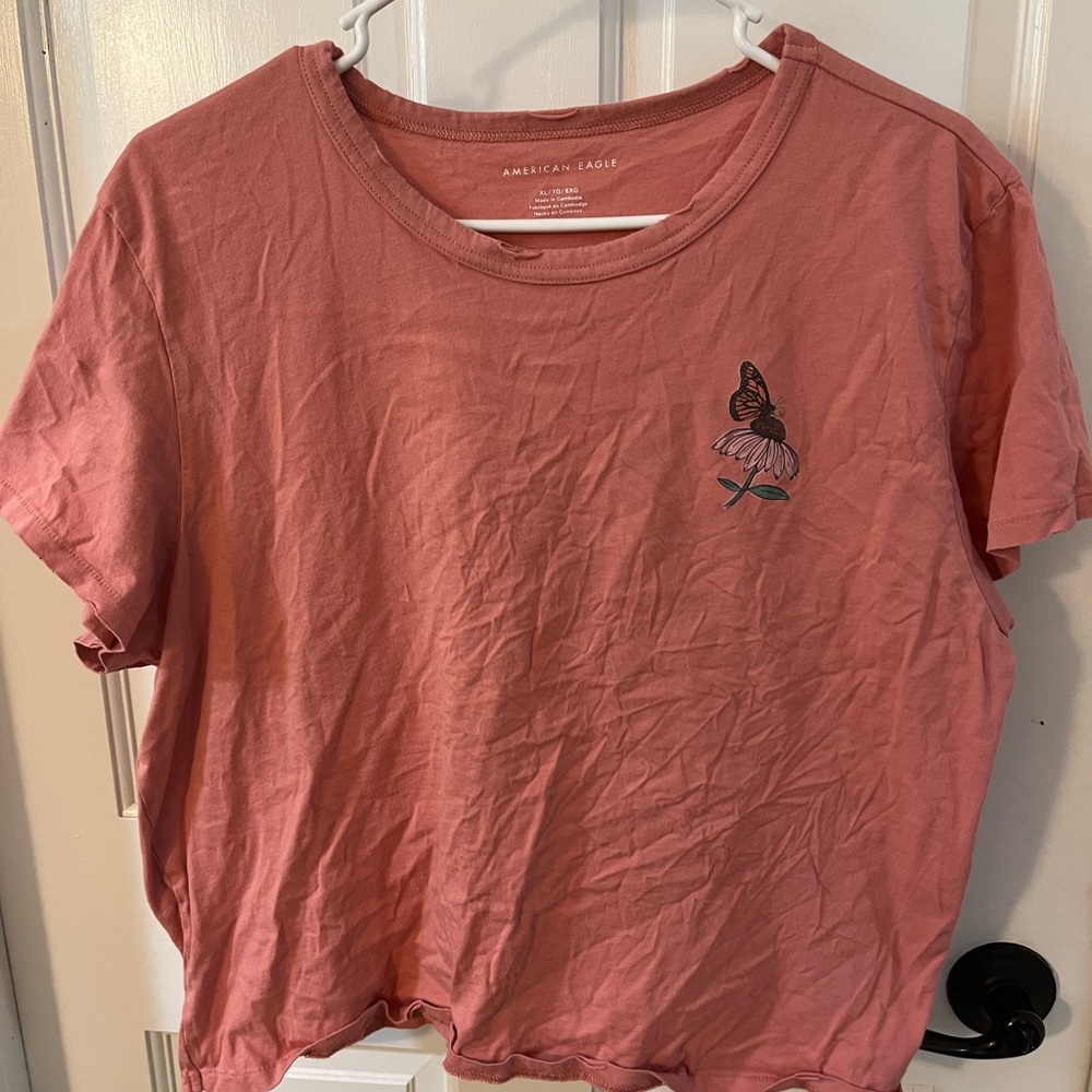 American Eagle Cropped Tee